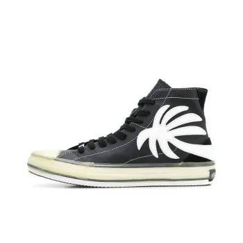 PALM ANGELS High Top Skateboard Shoes Men's Black