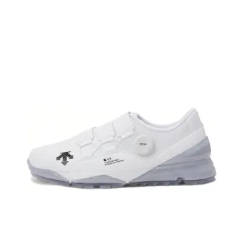 DESCENTE CONDOR BOA Durable Breathable Low Top Golf Shoes Unisex White Overseas Version