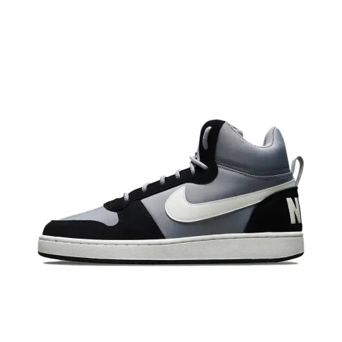 Nike Court Borough Skateboard Shoes Men Mid-Top Matte Silver/Sail/Black