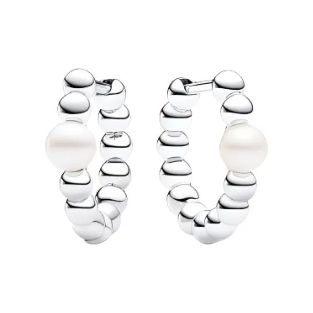 Pandora 925 Sterling Silver Earrings Unisex Silver-0