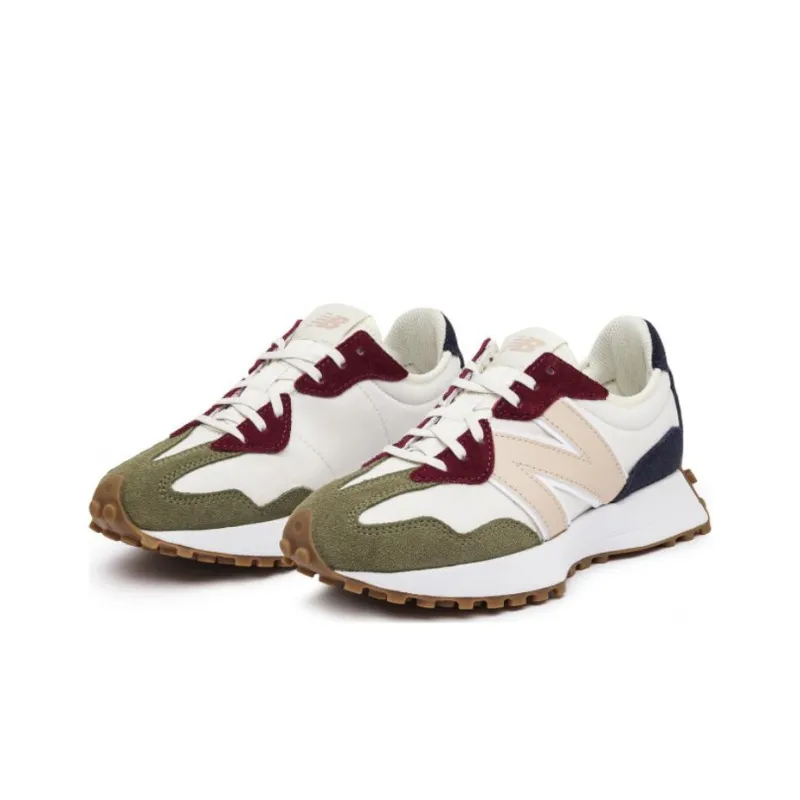 New Balance 327 White Green Red Women's-2