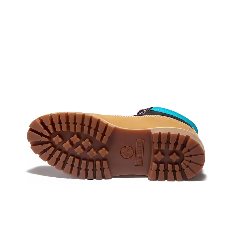 Timberland Premium 6 Inch Waterproof Boots 'Wheat Nubuck With Black And Blue Collar'-4