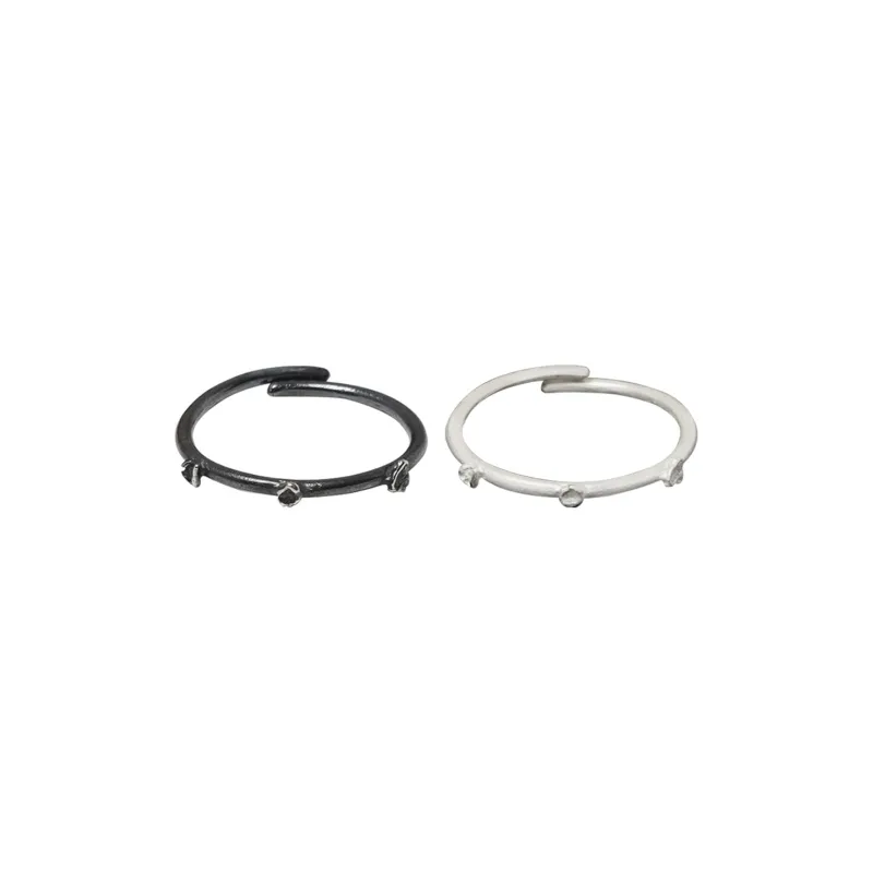 M.Wong 925 Sterling Silver Open Ended Archipelago Thin Ring Unisex-6