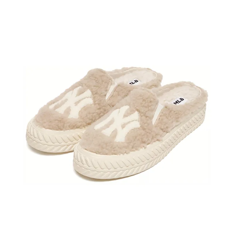 MLB Playball Mule Low Top Skateboard Shoes Unisex Beige-2