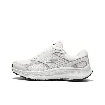 Skechers Go Run Consistent 2.0 Cushioning Wear Resistant Low Top Running Shoes Women's White Silver