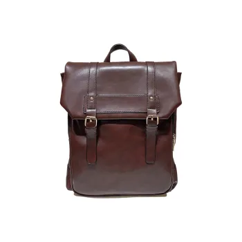 VANDEE Waxed Leather Backpack Regular Women's Black/Brown