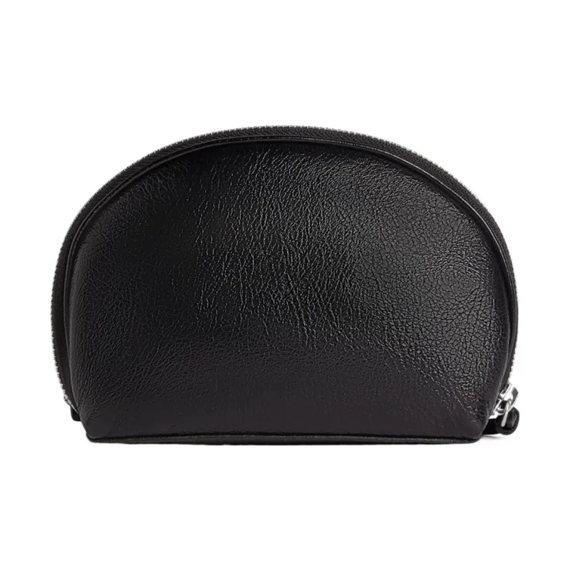 Balenciaga Le Cagole Fine Grained Sheepskin Makeup Bag Women's Black-3