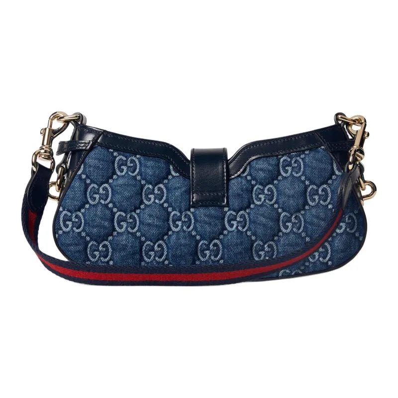 GUCCI Denim Handbag, Shoulder Bag Women's Blue-3