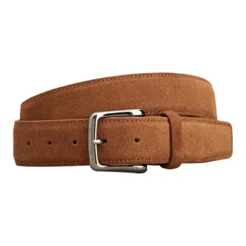 TOD'S Solid Color Design, Pin Buckle Leather Belts Men's Brown Width 3.5CM