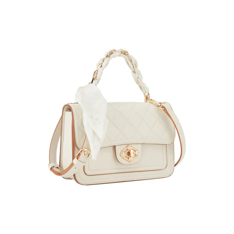 YEARCON Synthetic Leather Crossbody Bags Shoulder Bags Handbags Regular Women's Ecru/Black/Light Gray-1