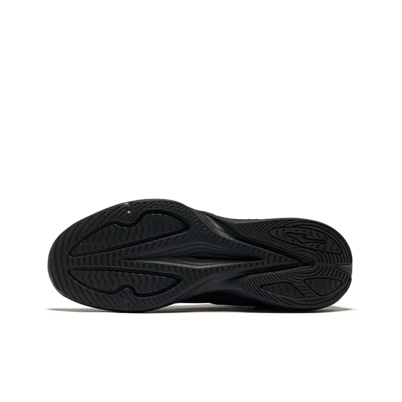 Erke Cushioning Breathable Low Top Running Shoes Men's Jet Black-3