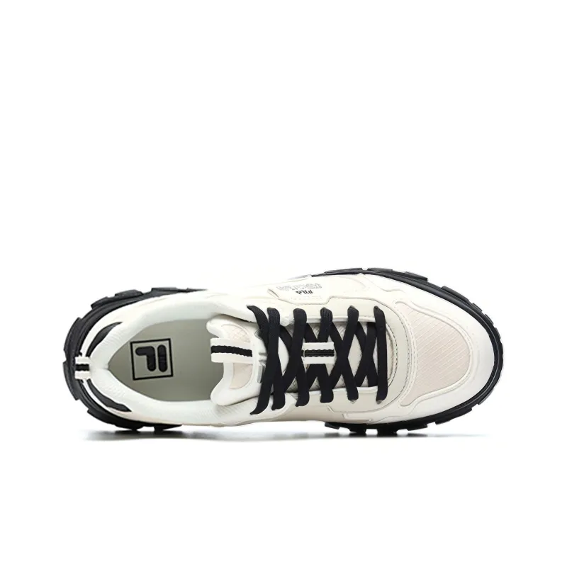 FILA HIKE Cushioning Low Top Chunky Sneakers Women's Black White-2