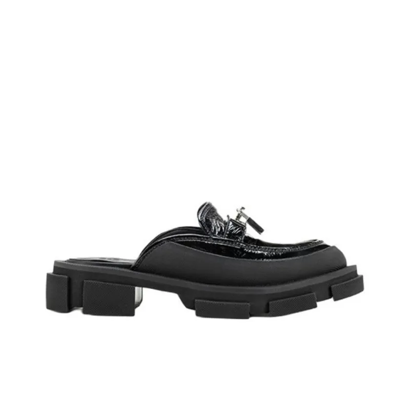 Both Gao Closed Toe Slippers 4.5cm Women's Black-1