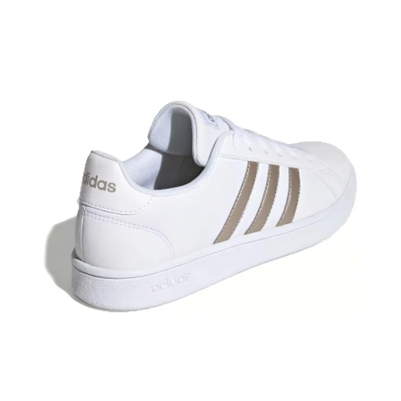 Adidas Grand Court Base Cloud White Platinum Metallic Women's-3