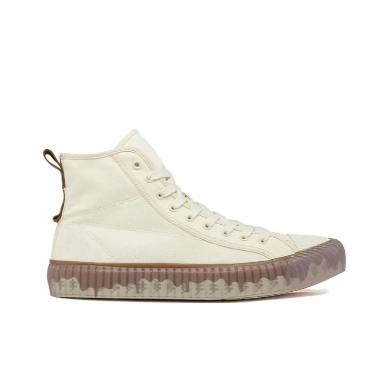 Kappa Breathable And Lightweight High Top Canvas Shoes Unisex Winter Day White-1