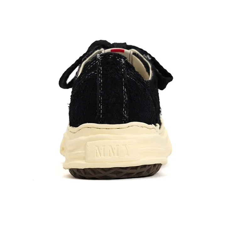 MIHARA YASUHIRO Hank OG Sole Broken Low-Top Skateboard Shoes Unisex Black-3