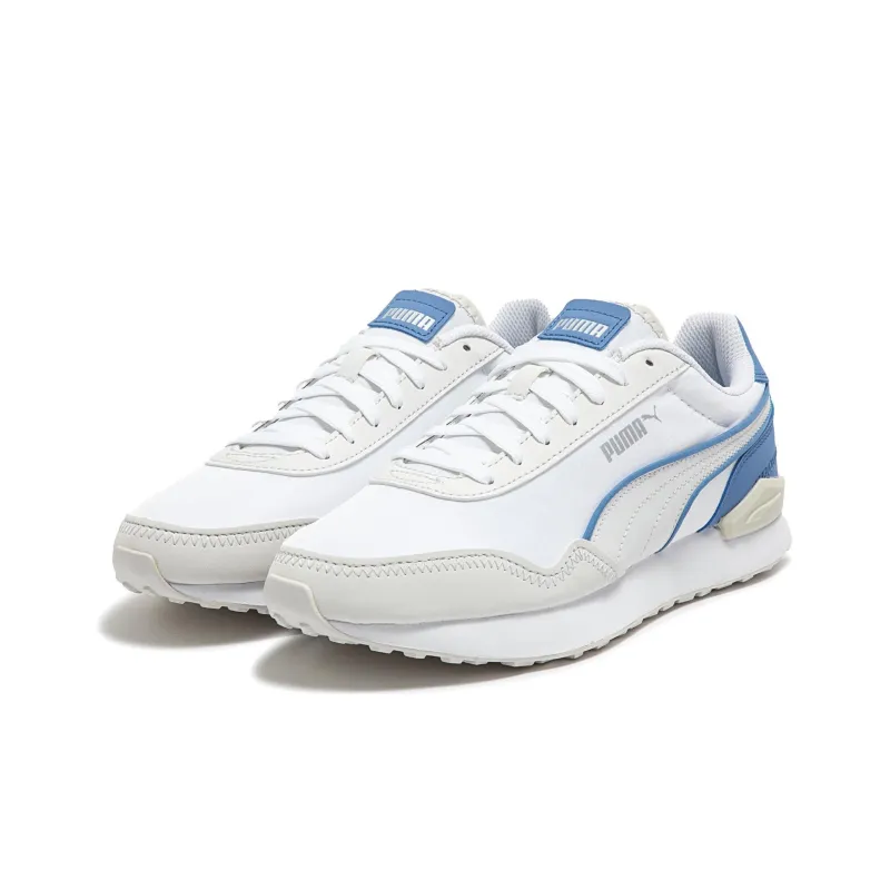 PUMA Cushioning Wear-Resistant Low-Top Casual Running Shoes Men's White Blue-3