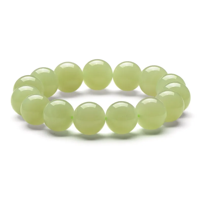 MARY WINDSOR Hetian Jade Bracelets Men's Pale Greenish White Jade-0