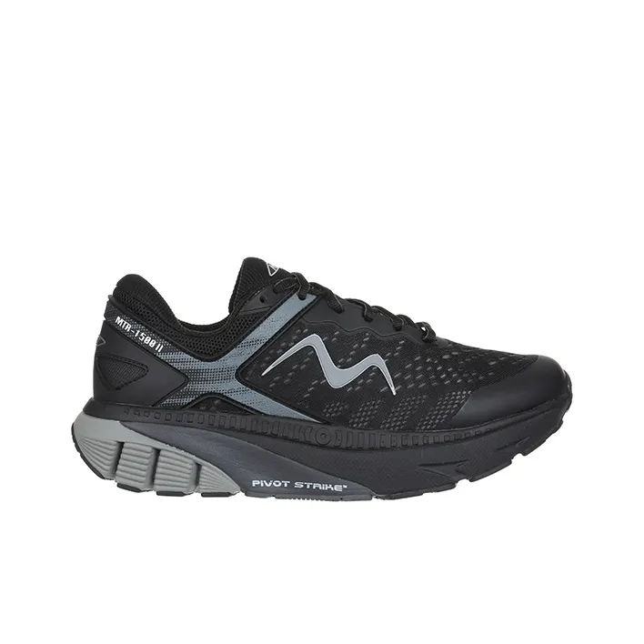 MBT Cushioning Breathable Height Increasing Rebound Low Top Casual Running Shoes Women's Black Gray Color-1