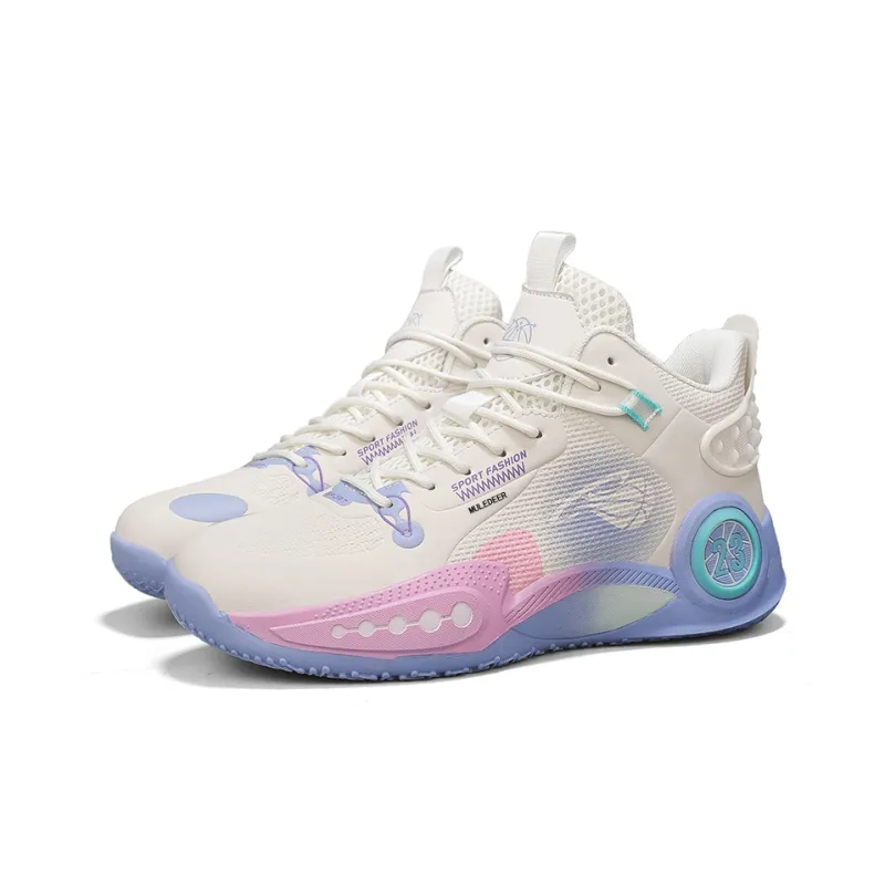 Black tailed Deer Muledeer Shock Absorbers With Slip Resistant Features High Top Basketball Shoes Unisex-4