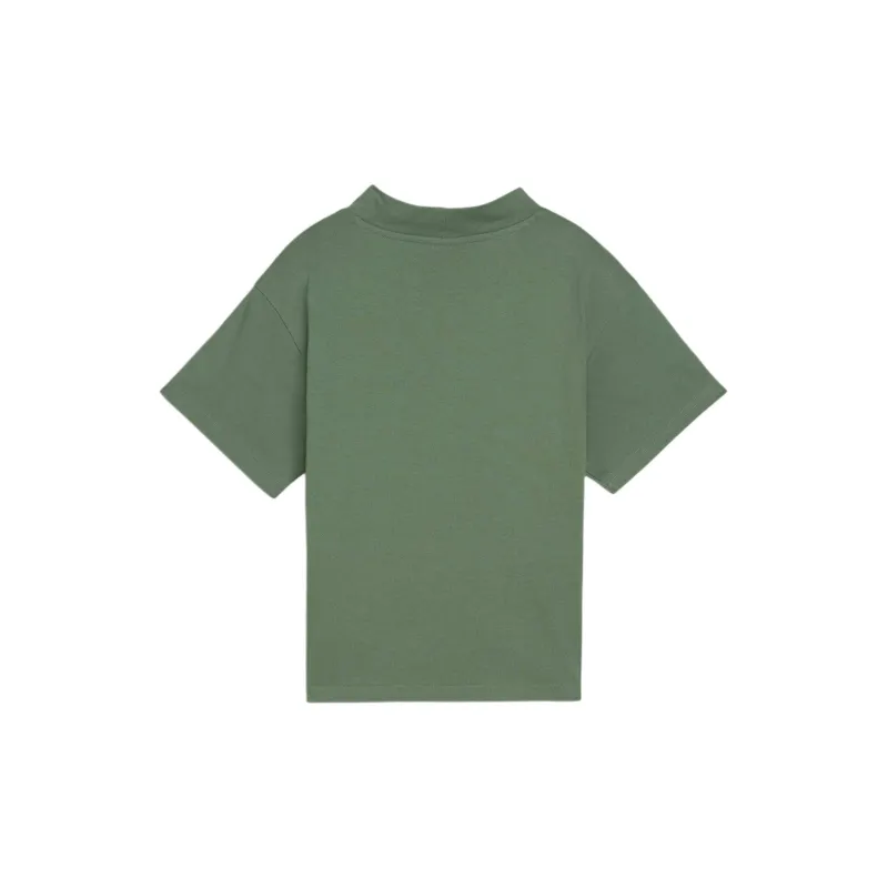 PUMA Drop Shoulder Sleeve T Shirt Women's Dark Forest-1