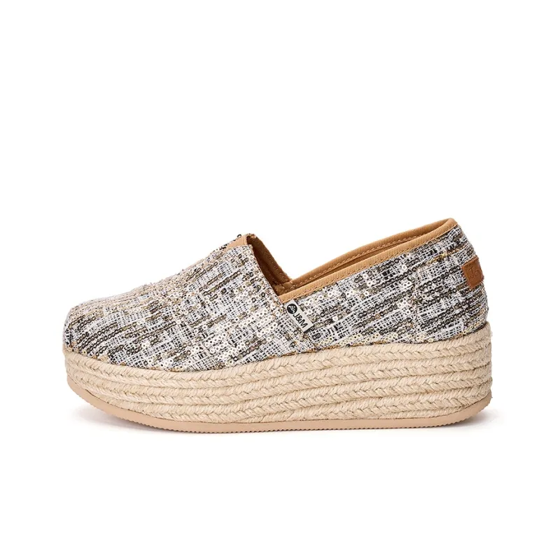 Joy&Mario Espadrilles Women's Black/White/Black Gold-16