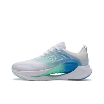 XTEP Hydrogen Wind 7.0 Cushioning Wear Resistant Low Top Running Shoes Men's White Blue