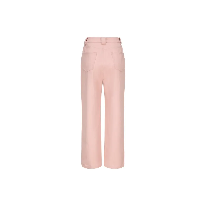 CHIWAWAMEME Casual Pants Women's Salmon Pink-1