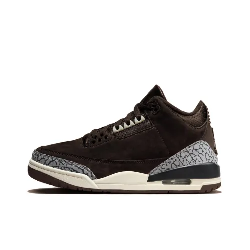 Air Jordan 3 Basketball Shoes Men Mid-Top Brown