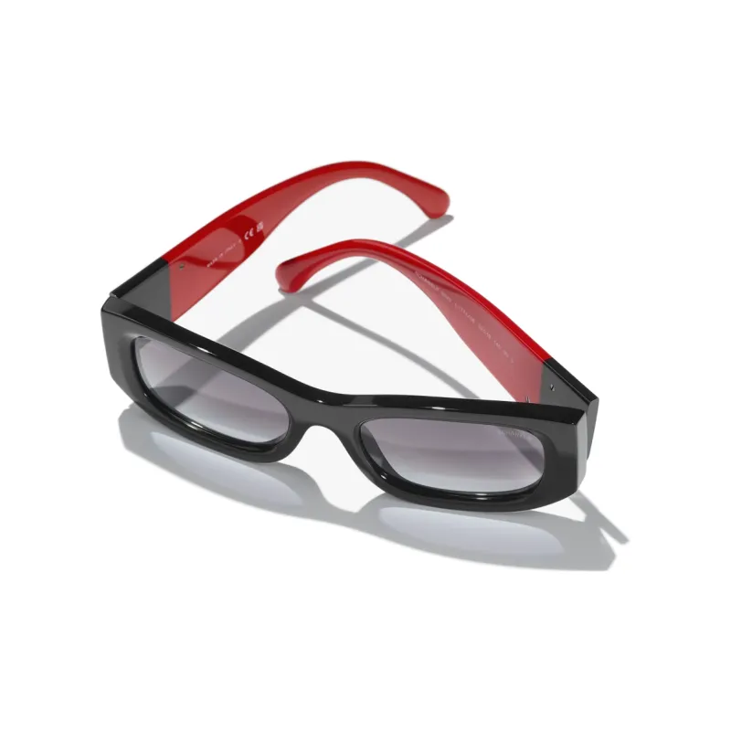 CHANEL Rectangular Sunglasses Unisex Red-3