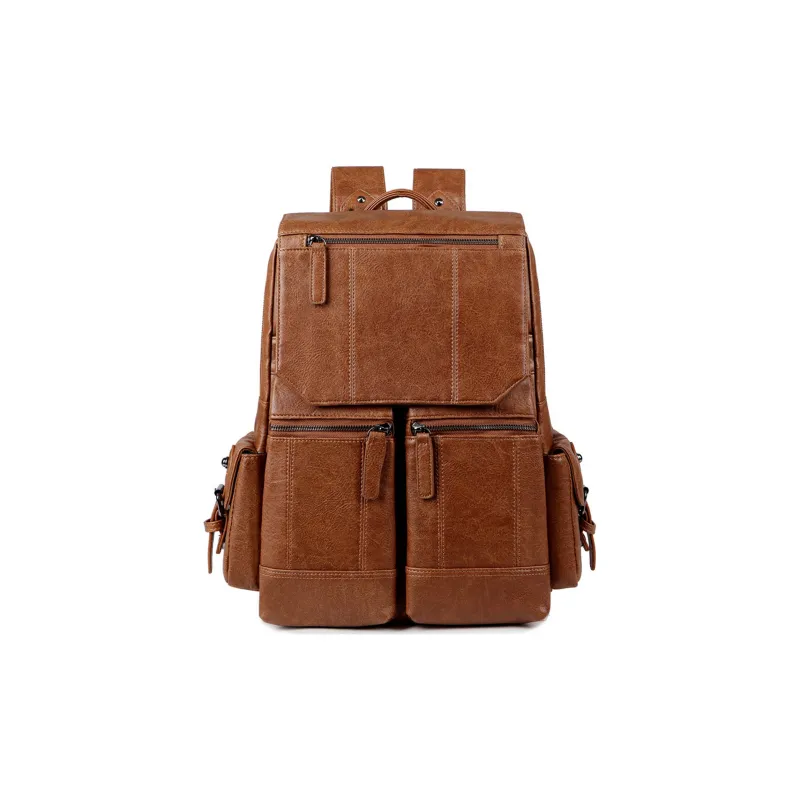 Slazenger PU Soft Leather Backpack Men's Black-2