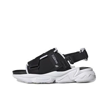 Adidas Originals Ozweego Sandal Fashion Velcro Casual Unisex Black White Sandals 'Black White'