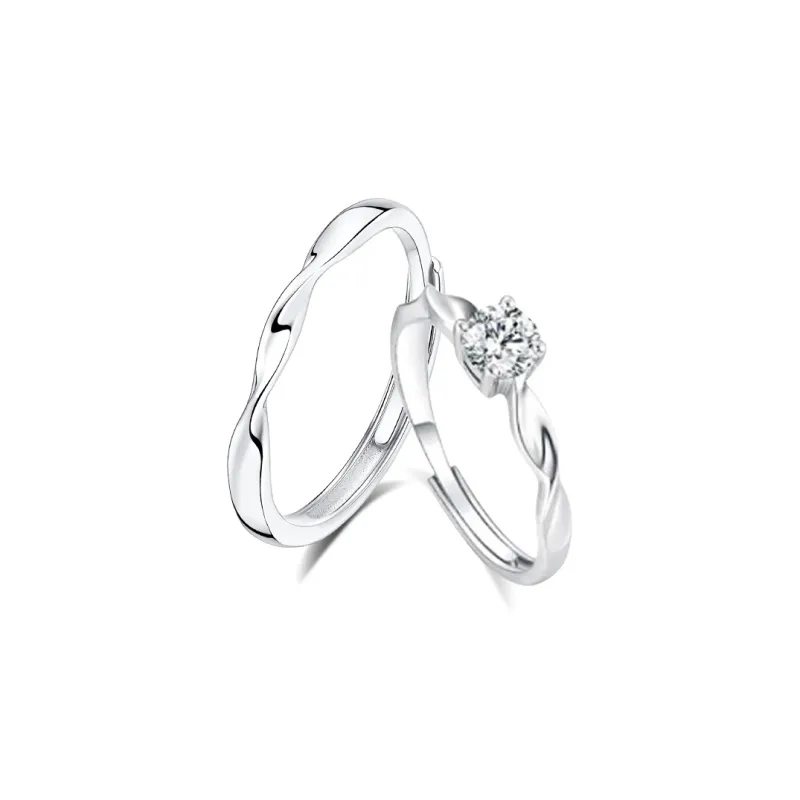 Asia Star Sterling Silver Rings Unisex-0