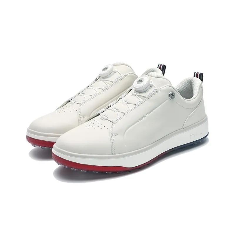 FILA GF 1911 Trainer Cushioning, Wear Resistant Low Top Golf Shoes Men's White-2