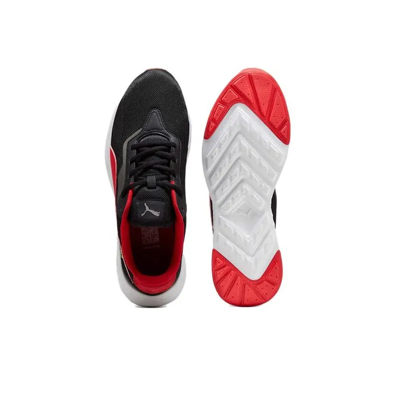 PUMA Scuderia Ferrari Anti Slip And Wear Resistant Breathable Low Top Running Shoes Men's Black Red-3