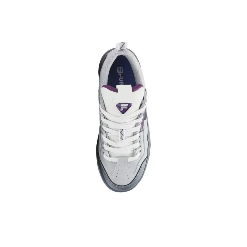FILA FUSION Nollie Anti Slip Wear Resistant Impact Resistant Quick Drying Low Top Skateboard Shoes Women's Gray-2