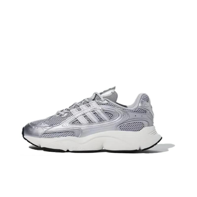 Adidas Originals Ozmillen Cushioning Slip Resistant Low Top Casual Running Shoes Men's Silver White-0