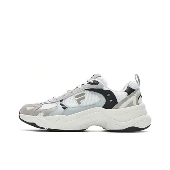 FILA FUSION UNIQUE Wear Resistant Low Top Chunky Sneakers Men's Gray White