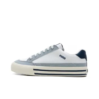 PUMA Court Classic Wear-Resistant Breathable Cushioning Lightweight Low-Top Skateboard Shoes Unisex White Blue