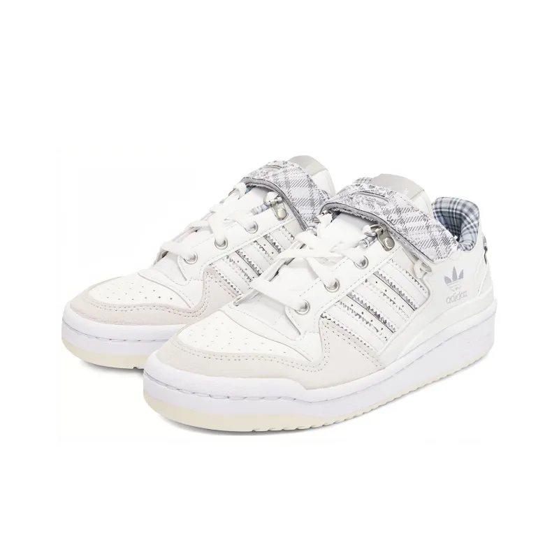Adidas Forum Low Crystal White Plaid Women's-2