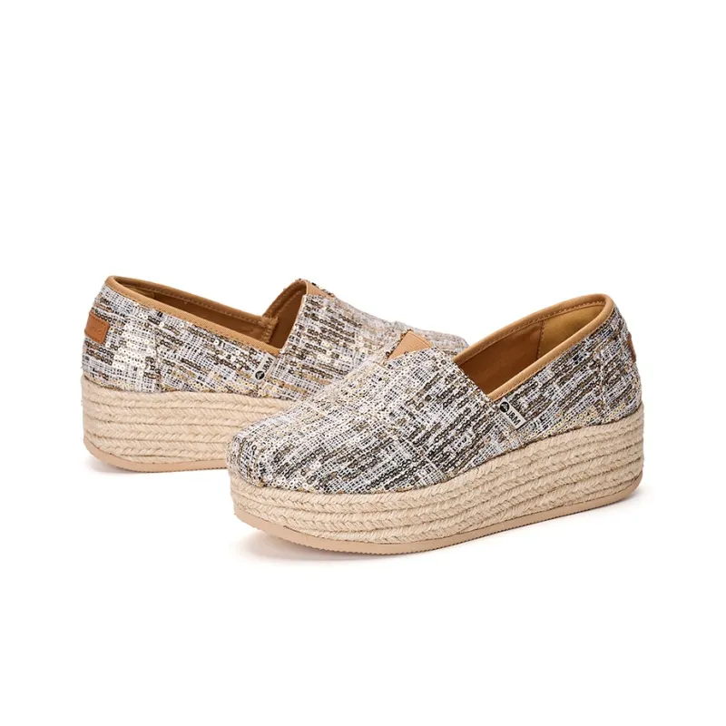 Joy&Mario Espadrilles Women's Black/White/Black Gold-18