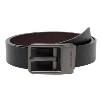 CALVIN KLEIN Cow Leather Belts Men's Space Black/Earth Brown 3.5CM