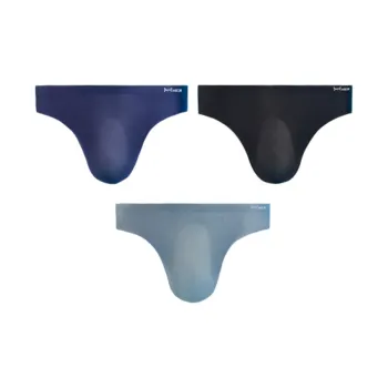 MIIOW Underpants Fashion Minimalist Style, Ice Silk Cooling Men's 3 Pack Mixed Color