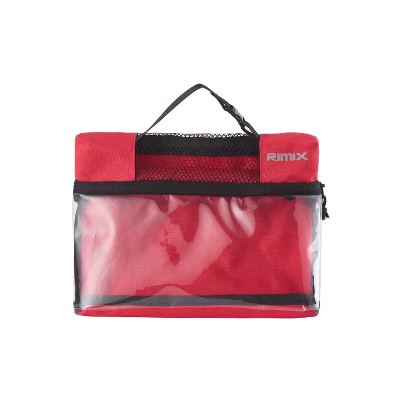 RIMIX Nylon Storage Bag Regular Unisex Black/Gray/Red-2