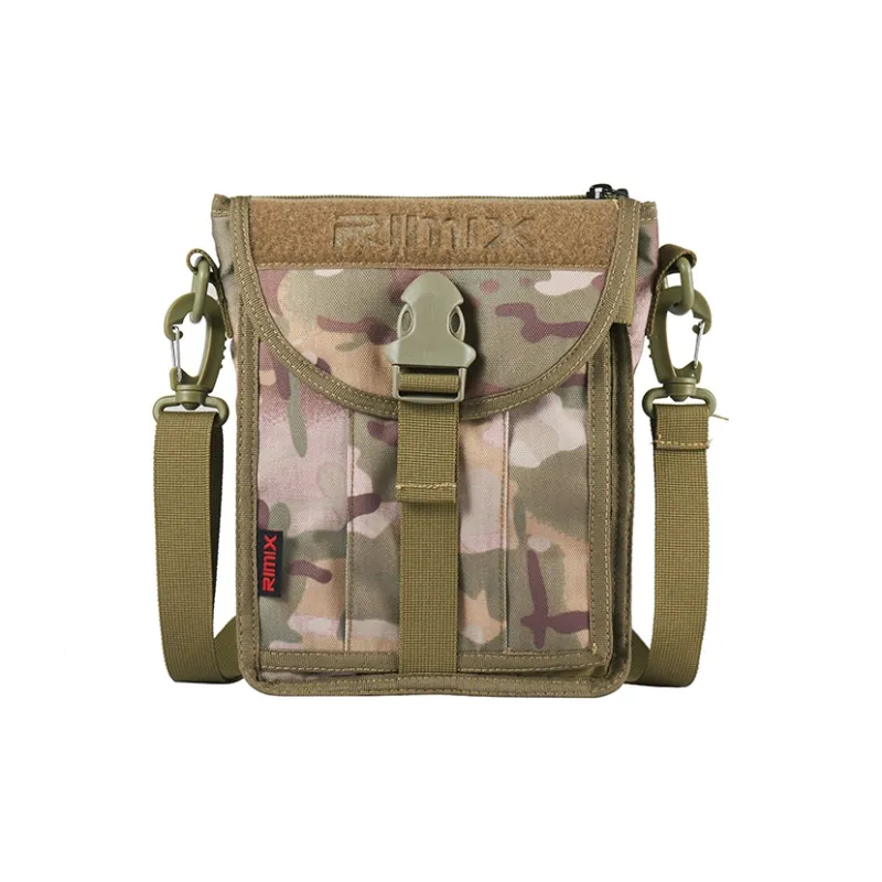RIMIX Polyester Oxford One Shoulder Multiple Card Slots Document Bag Regular Unisex Black Camouflage/Yellow Camouflage-4