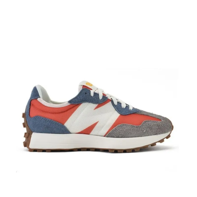 New Balance 327 Red Navy Grey-1