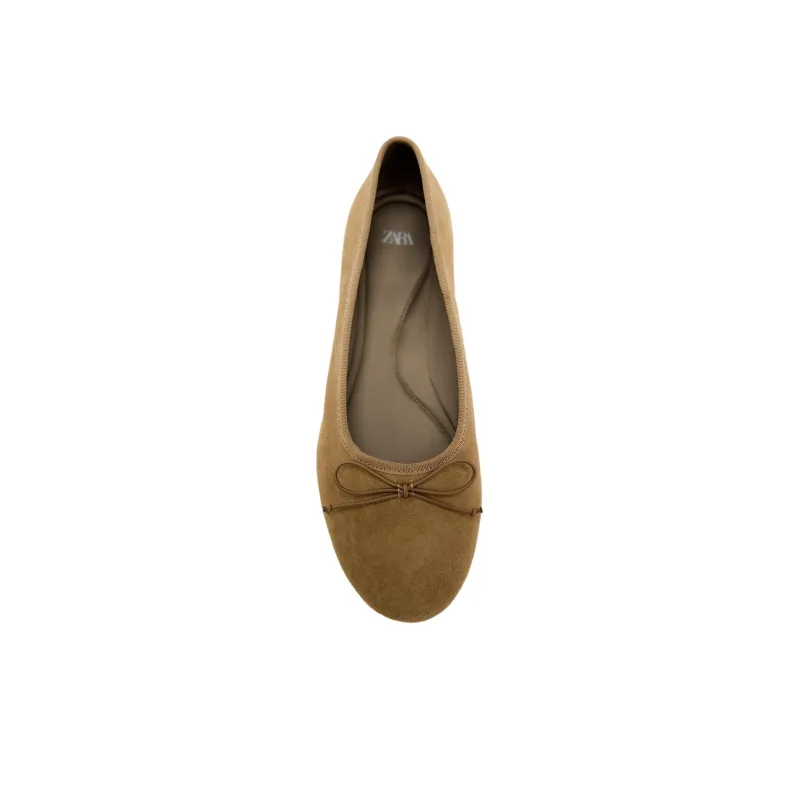 ZARA Trf Casual Single Shoes 1cm Women's Brown-3