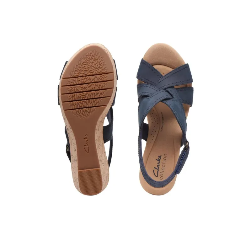 Clarks Strap Sandals Women's Marine Blue-6