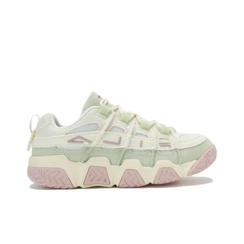 FILA Barricade Basketball Shoes 'White Green Pink' Women's-1