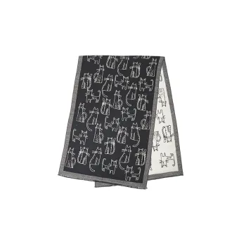 NAME.S Knit Scarves Unisex Black White/Black Coffee